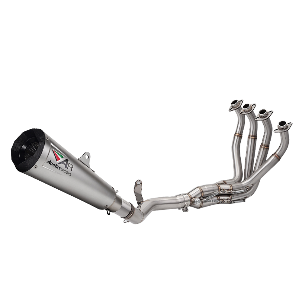 Exhaust System 51mm Header Full Link Pipe Steel Tips Fit Kawasaki Z900 2017-2024