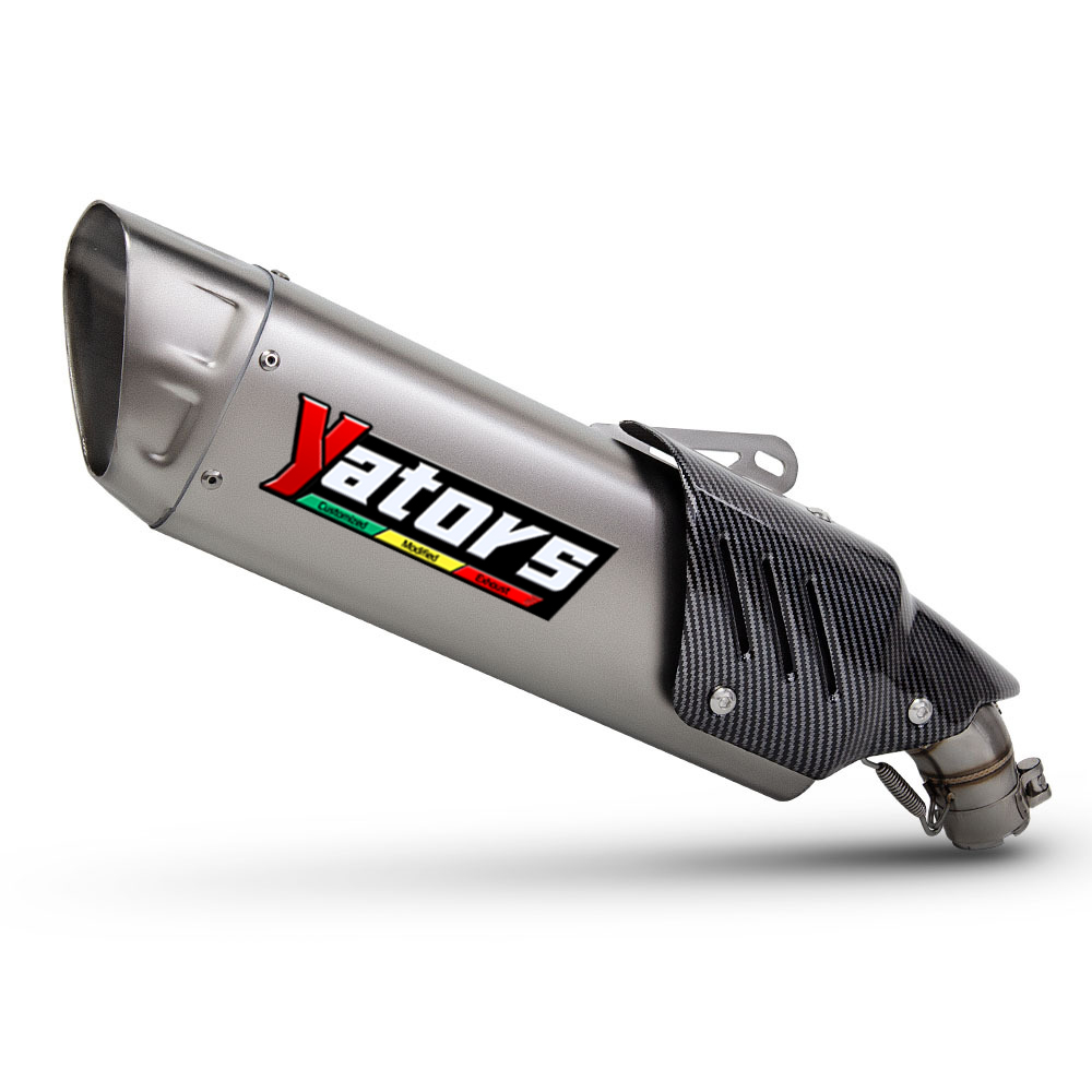 For BMW C400X C400GT Slip On Exhaust Tips Mid Pipe Muffler Silencer Heat