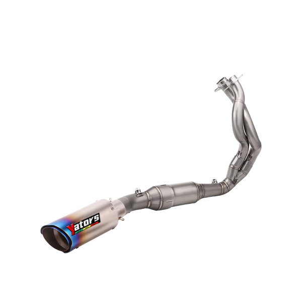 For Kawasaki Z650 Ninja 650 2023-2025 Whole System Exhaust Tips Blue Header Pipe