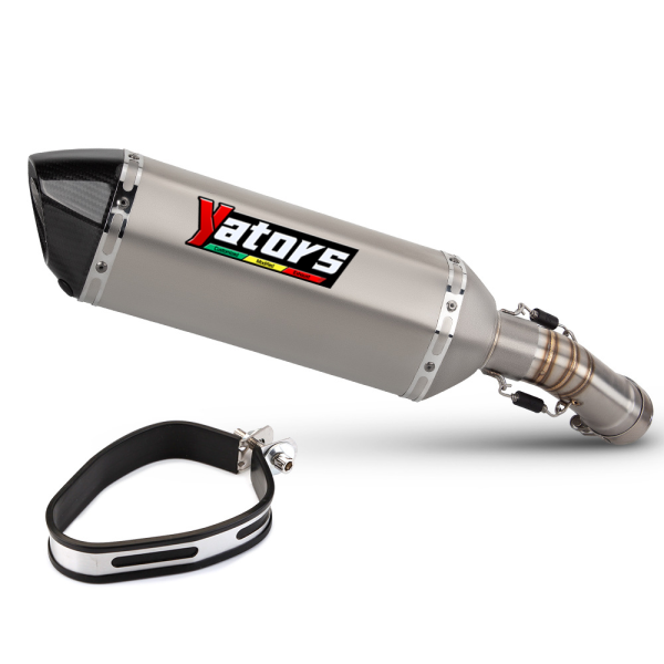 Slip on For YAMAHA FZ8N FZ8S YZF-FZ8 Exhaust Black Muffler Tips Mid Link Pipe