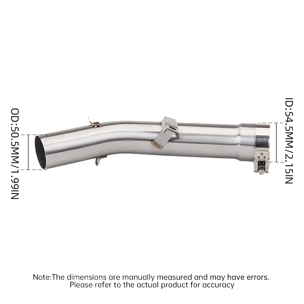 Exhaust Mid Pipe Slip-On Muffler Tips For Suzuki GSF650 GSX650F GSF1250 07-16 - Image 2