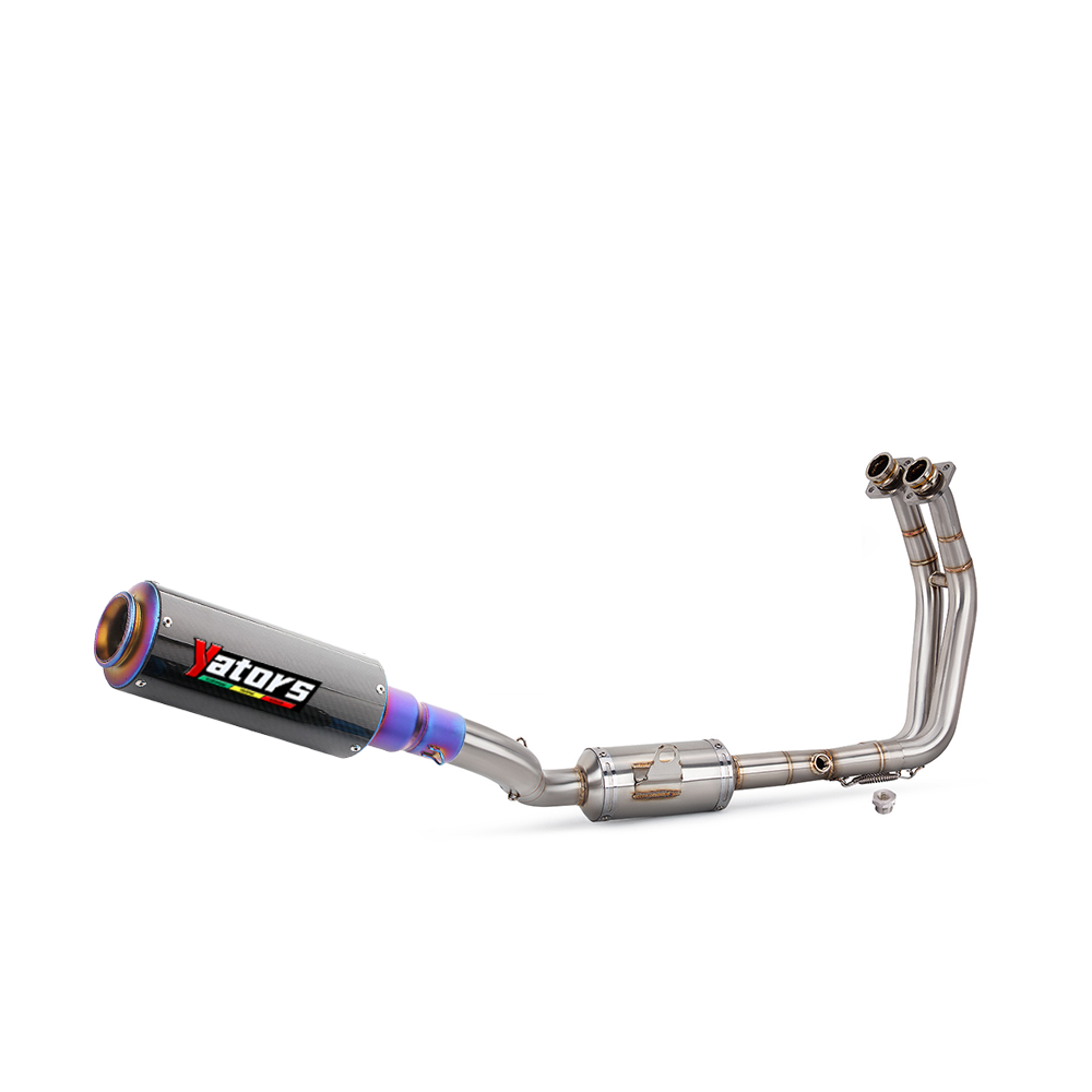 Exhaust Muffler Header Mid Link Pipe For Suzuki 24 GSX8R GSX-8R Stainless 390mm
