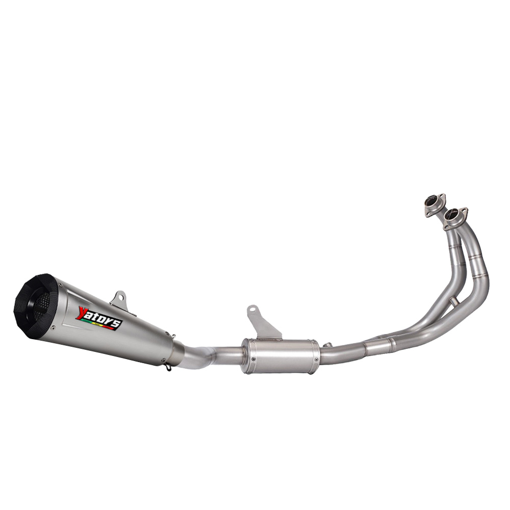 Full System Exhaust Front Pipe Mufflers For Yamaha YZF R7 MT-07 2021 2022 2023