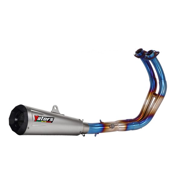 Full System Exhaust Front Pipe Mufflers For Yamaha YZF R7 MT-07 2022 2014-2024