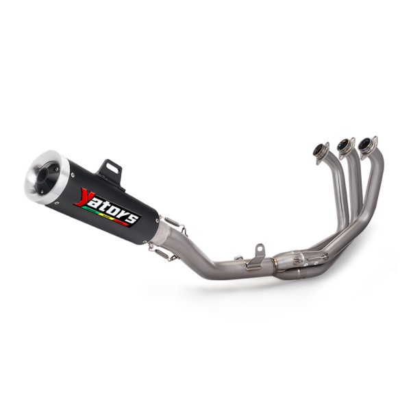 Whole System Slip on Exhaust Front Pipe Muffler Tips For Yamaha MT09 FZ09 21-24