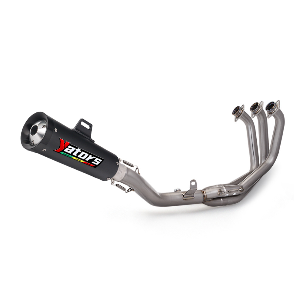 For Yamaha MT09 FZ09 21-24 Whole System Slip on Exhaust Front Pipe Muffler Tips