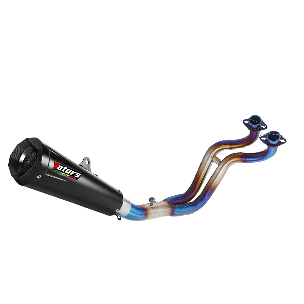 Full System Exhaust Header Pipe Muffler Tips For Yamaha MT-07 YZF R7 2014-2025
