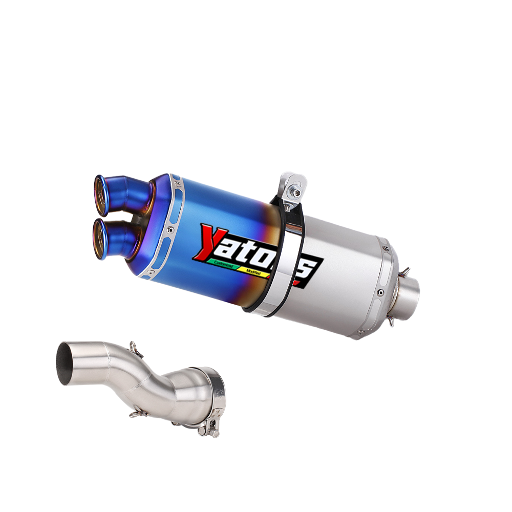 Exhaust System Mid Link Pipe Slip On 51mm Muffler Tips For BMW R1200GS 2013-2019 - Image 2