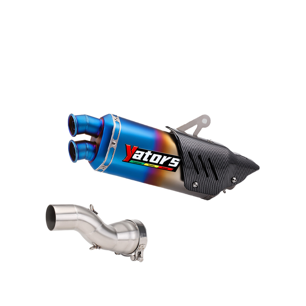 For BMW R1200GS 2013-2019 Slip On 51mm Muffler Tips Exhaust System Mid Link Pipe - Image 2