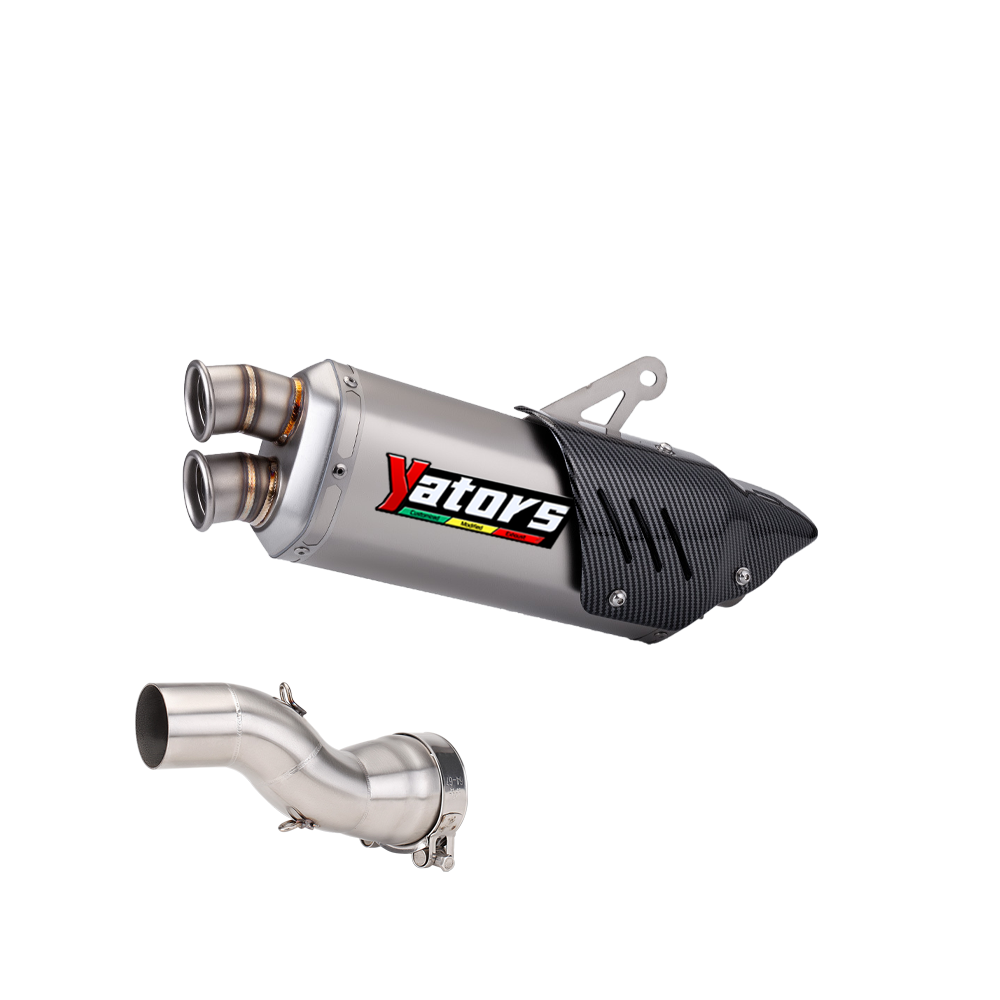 Exhaust System Mid Link Pipe 51mm Muffler Tips Slip On For BMW R1200GS 2013-2019 - Image 2