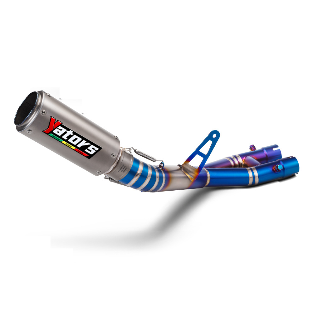 For Yamaha MT-10 YZF R1 2015-2022 Exhaust Link Pipe Muffler Tips Titanium System