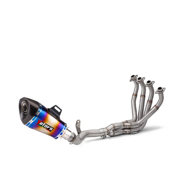 Full Exhaust System Header Link Pipe Muffler Slip On For Kawasaki Z900 2017- 24