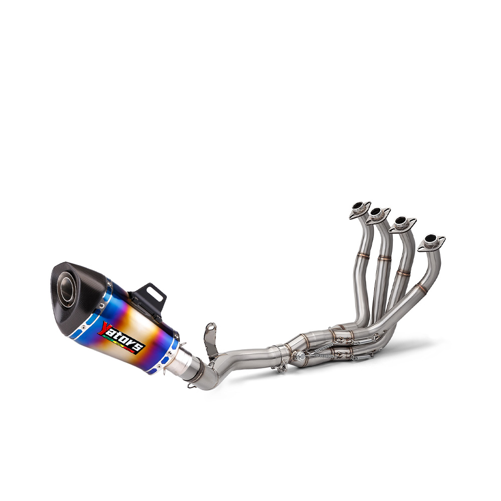 Full Exhaust System Header Link Pipe Muffler Slip On For Kawasaki Z900 2017- 24