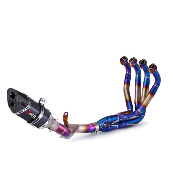 Full Exhaust System Header Link Pipe Muffler 51mm For Kawasaki Z900 2017-2023