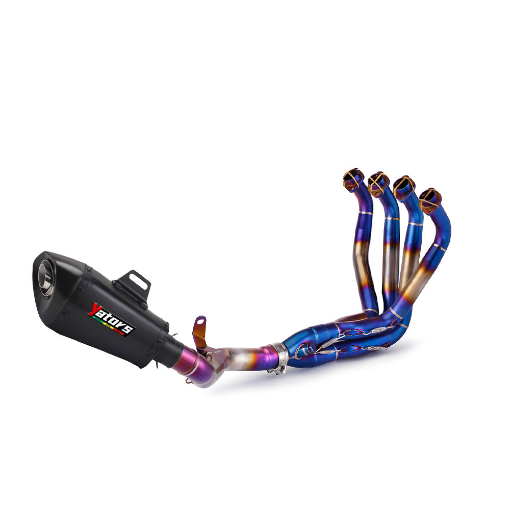 Full Exhaust System Header Link Pipe Muffler Slip On For Kawasaki Z900 2017-2023