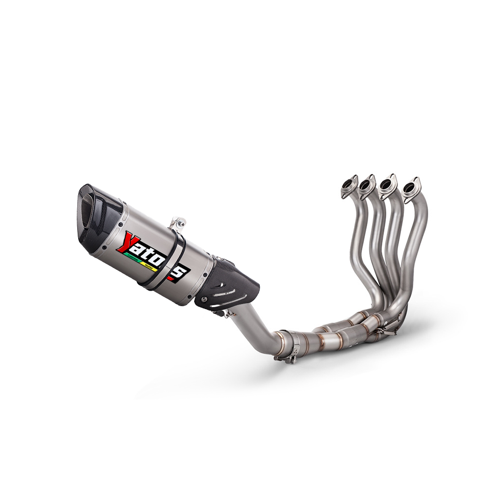 Full System Exhaust Tips Front Link Pipe For Kawasaki Ninja ZX6R ZX636 2009-2024