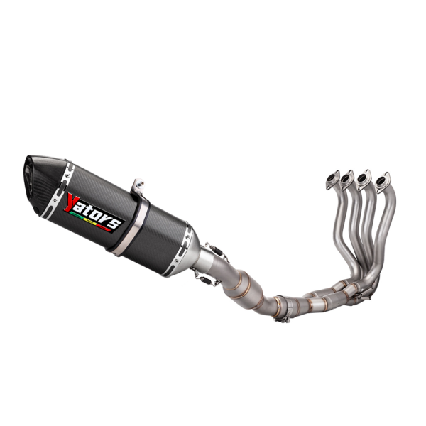 Full Exhaust System Slip On Muffler Pipe For Kawasaki Ninja ZX6R ZX636 2009-2024