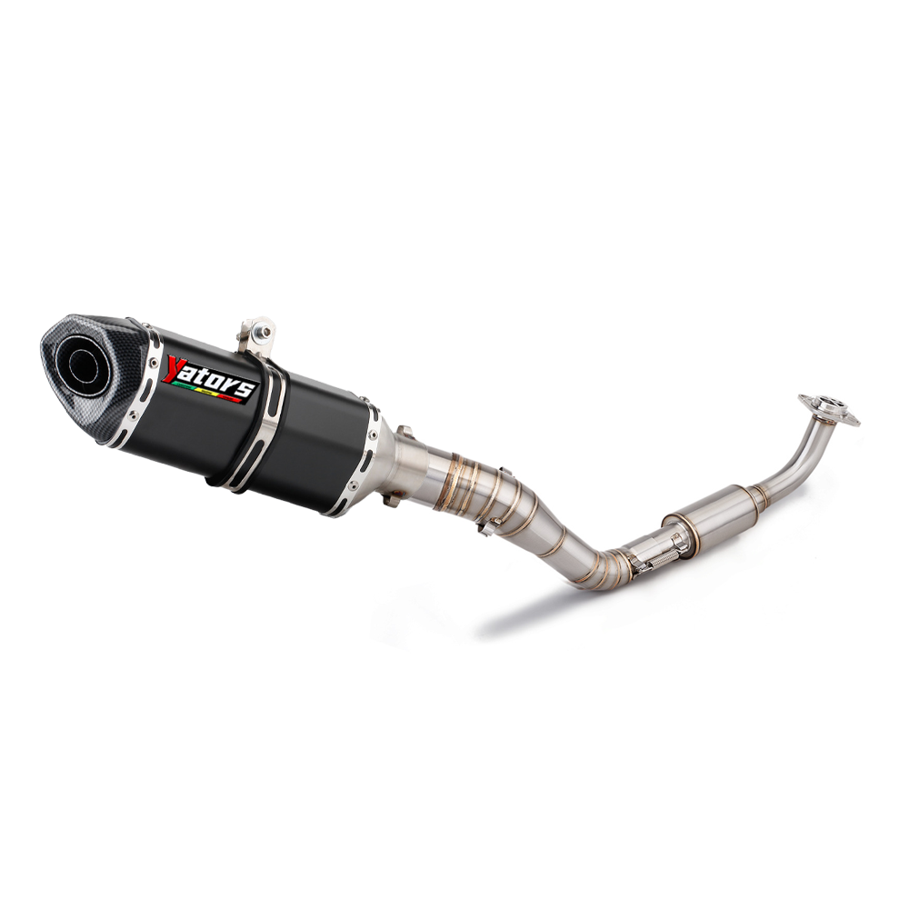 For Yamaha NMAX125 NMAX155 Slip-on Front Link Pipe Exhaust Mufflers Full System