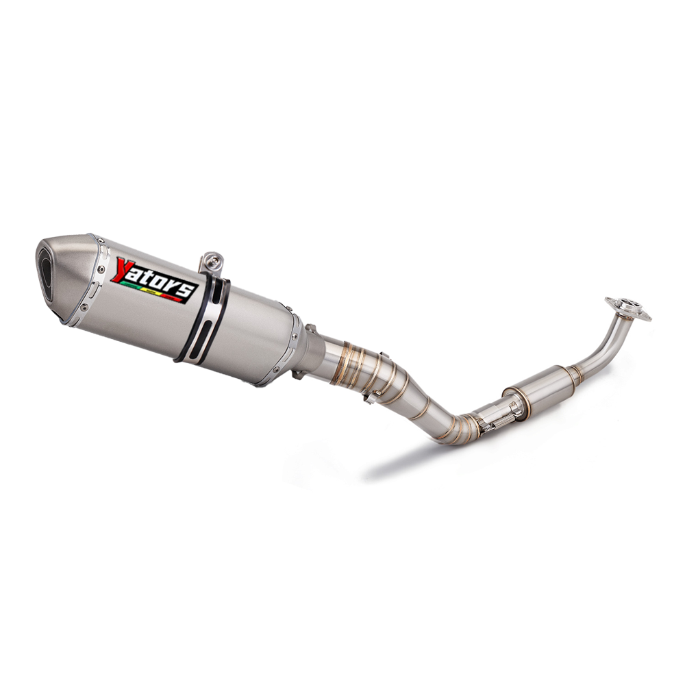 Slip-on For Yamaha NMAX125 NMAX155 Front Link Pipe Exhaust Mufflers Full System