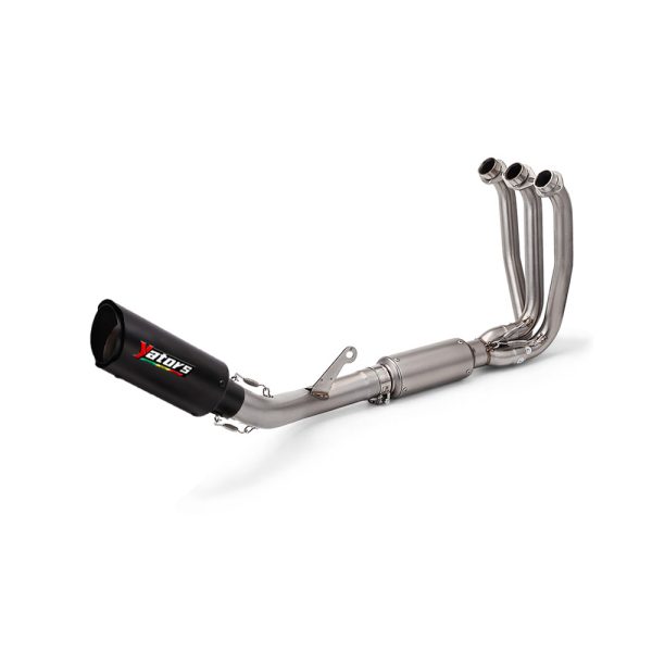 For CF-Moto 675SR-R 675R Full System Slip On Exhaust Header Pipe Black Muffler