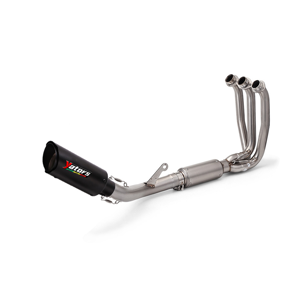 For CF-Moto 675SR-R 675R Full System Slip On Exhaust Header Pipe Black Muffler