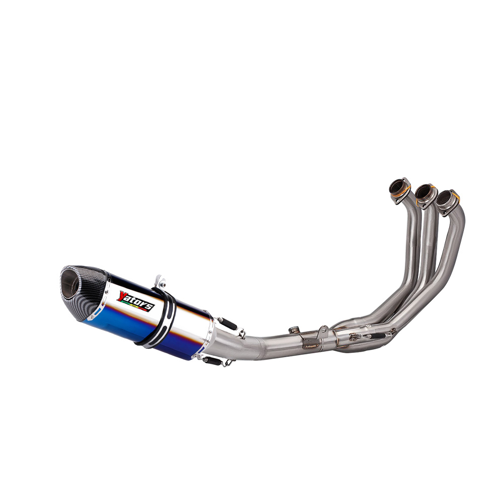 Full Exhaust System Muffler Header Tips Pipe For Yamaha MT09 FZ09 2021-2023
