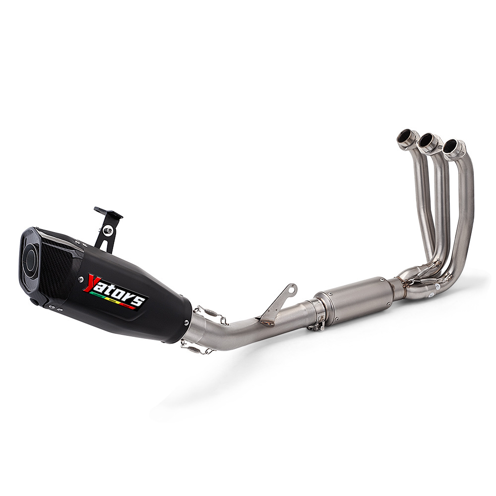 Full System Slip On Exhaust Header Pipe Black Muffler For CF-Moto 675SR-R 675R