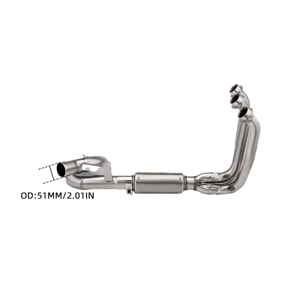 Whole System Silvery Muffler Tip Exhaust Header Pipe For CF-Moto 675R 675SR-R - Image 2