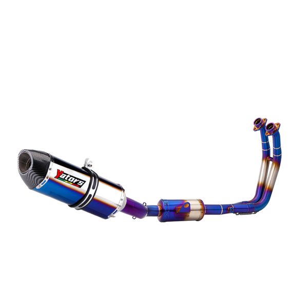 For Suzuki GSX8 GSX-8 S/R 2024 Whole System Blue Muffler Exhaust Header Pipe