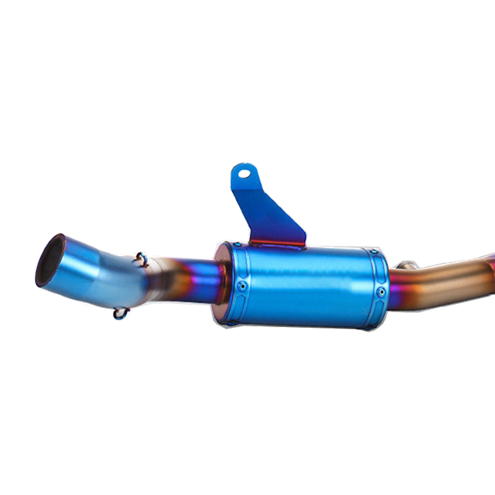 Full System Exhaust Front Pipe Mufflers BLUE For Yamaha YZF R7 MT-07 2021-2023 - Image 7
