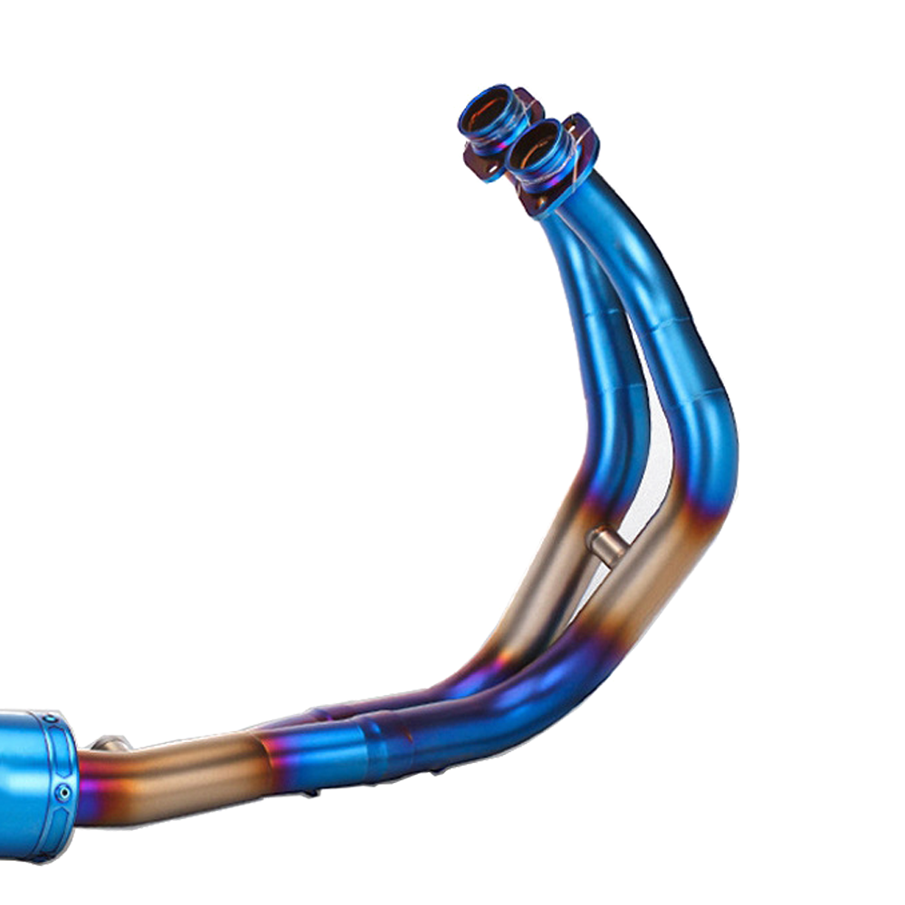 Full System Exhaust Front Pipe Mufflers BLUE For Yamaha YZF R7 MT-07 2021-2023 - Image 6