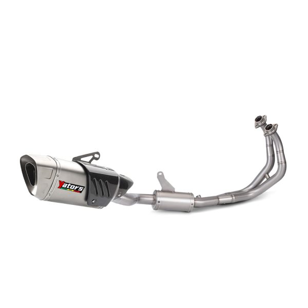 Full System Exhaust Front Pipe Mufflers BLUE For Yamaha YZF R7 MT-07 2021-2023