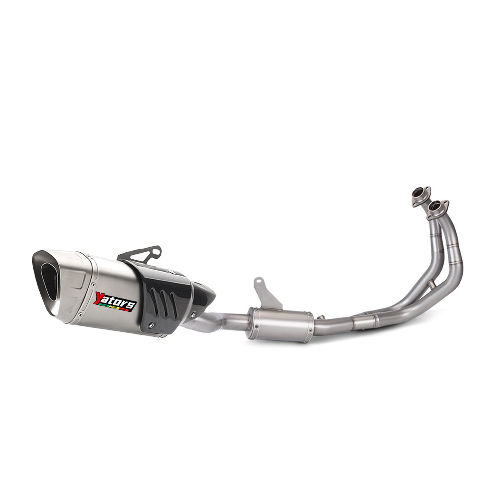 Full System Exhaust Front Pipe Mufflers BLUE For Yamaha YZF R7 MT-07 2021-2023