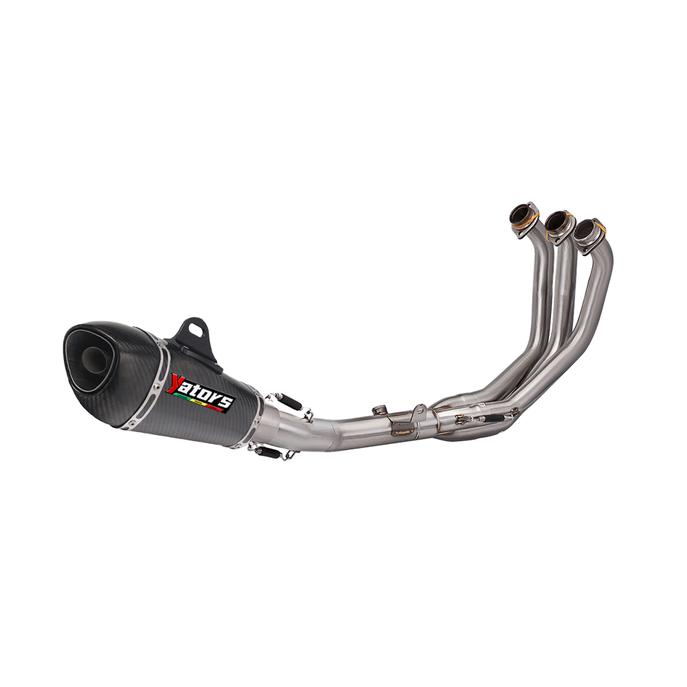 For Yamaha MT09 FZ09 2021-2023 Front Link Pipe Muffler Tips Carbon Exhaust Pipe