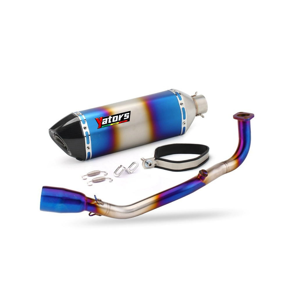 For Yamaha NMAX 155 NMAX 125 2020-2021 Blue Front Header Exhaust Link Pipe - Image 2