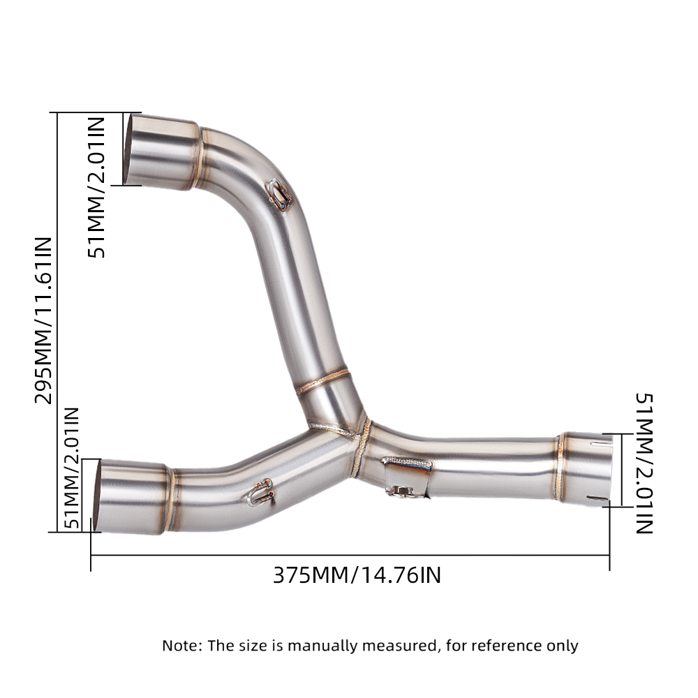 For Honda CRF450R CRF450RX 2015-20 Motorcycle Exhaust Mid Link Pipe 51MM Muffler - Image 2