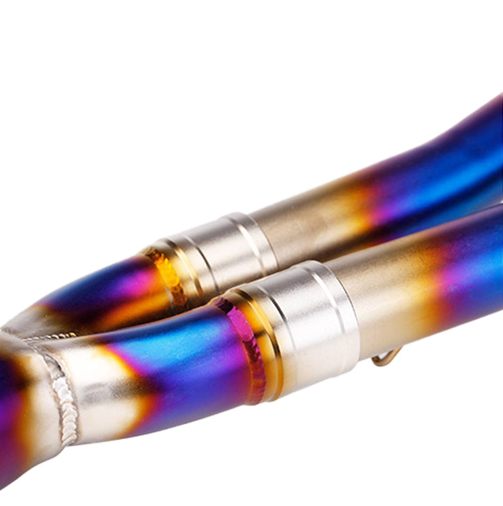 FOR YAMAHA TMAX 560 2015-23 Whole System Muffler Tips Exhaust Header Pipe Blue - Image 3