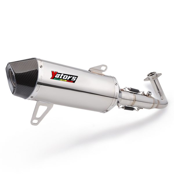 Full Exhaust Muffler Tips Connect Front Pipe Slip For Yamaha XMAX 300 2017-2023