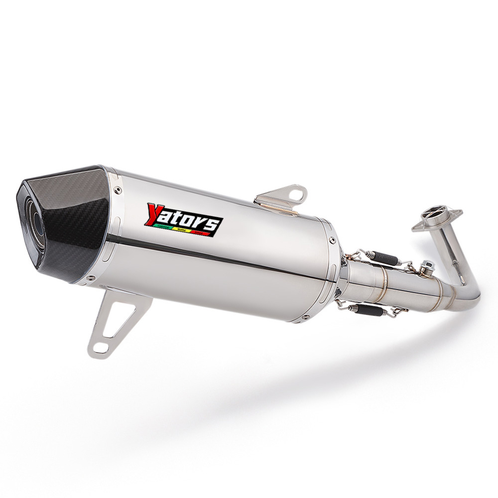 Full Exhaust Muffler Tips Connect Front Pipe Slip For Yamaha XMAX 300 2017-2023