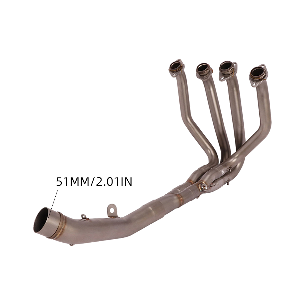 Motorcycle Exhaust Front Headers Connected Pipe For Kawasaki Z800 13-16 Slip On - Image 4