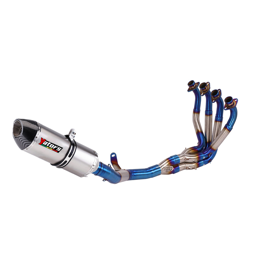 Full Exhaust System Header Link Pipe Muffler Slip For Kawasaki Z900 2010-2022