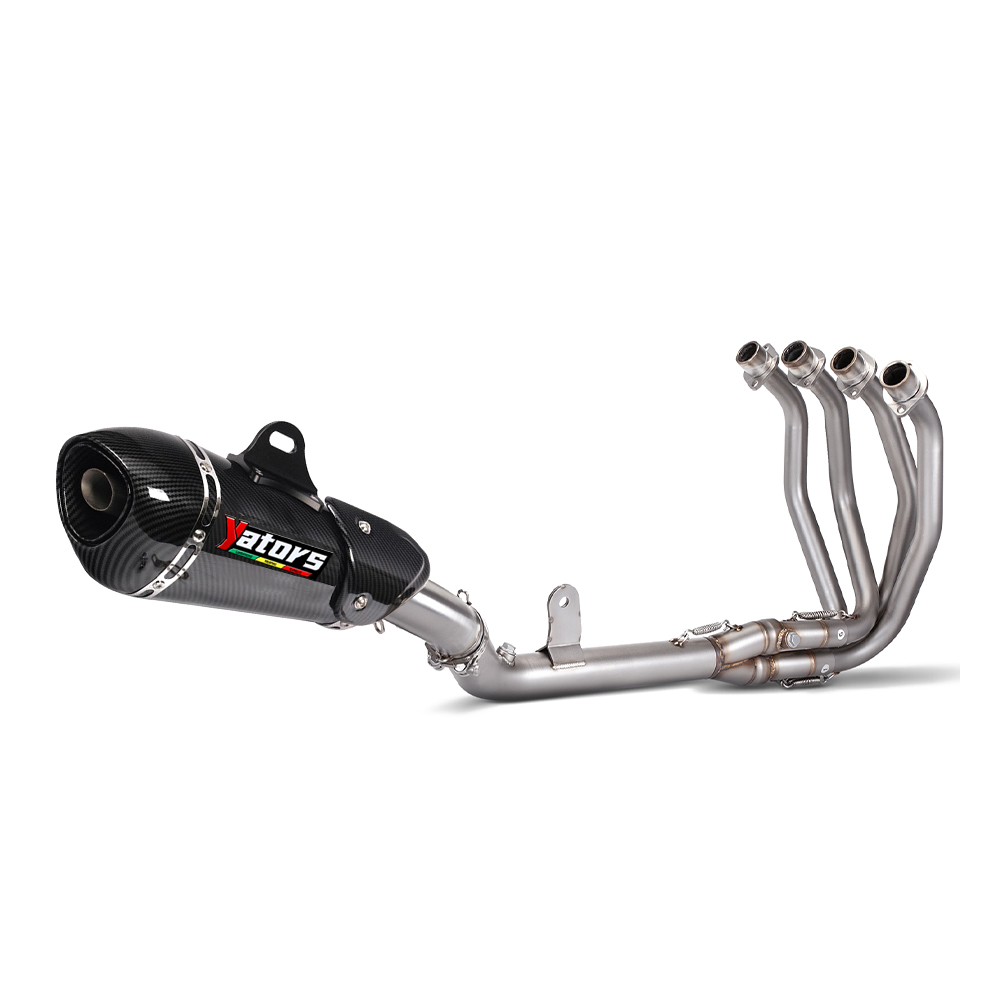 For Kawasaki Ninja ZX4R ZX4RR 2023-2024 Carbon Fiber Muffler Full Exhaust System