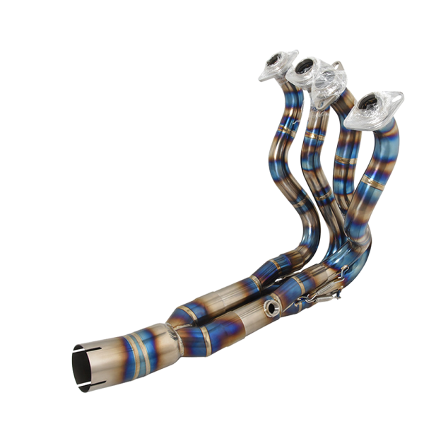 For Kawasaki Ninja ZX6R ZX636 2009-2023 Blue Exhaust Header Front Pipe Titanium