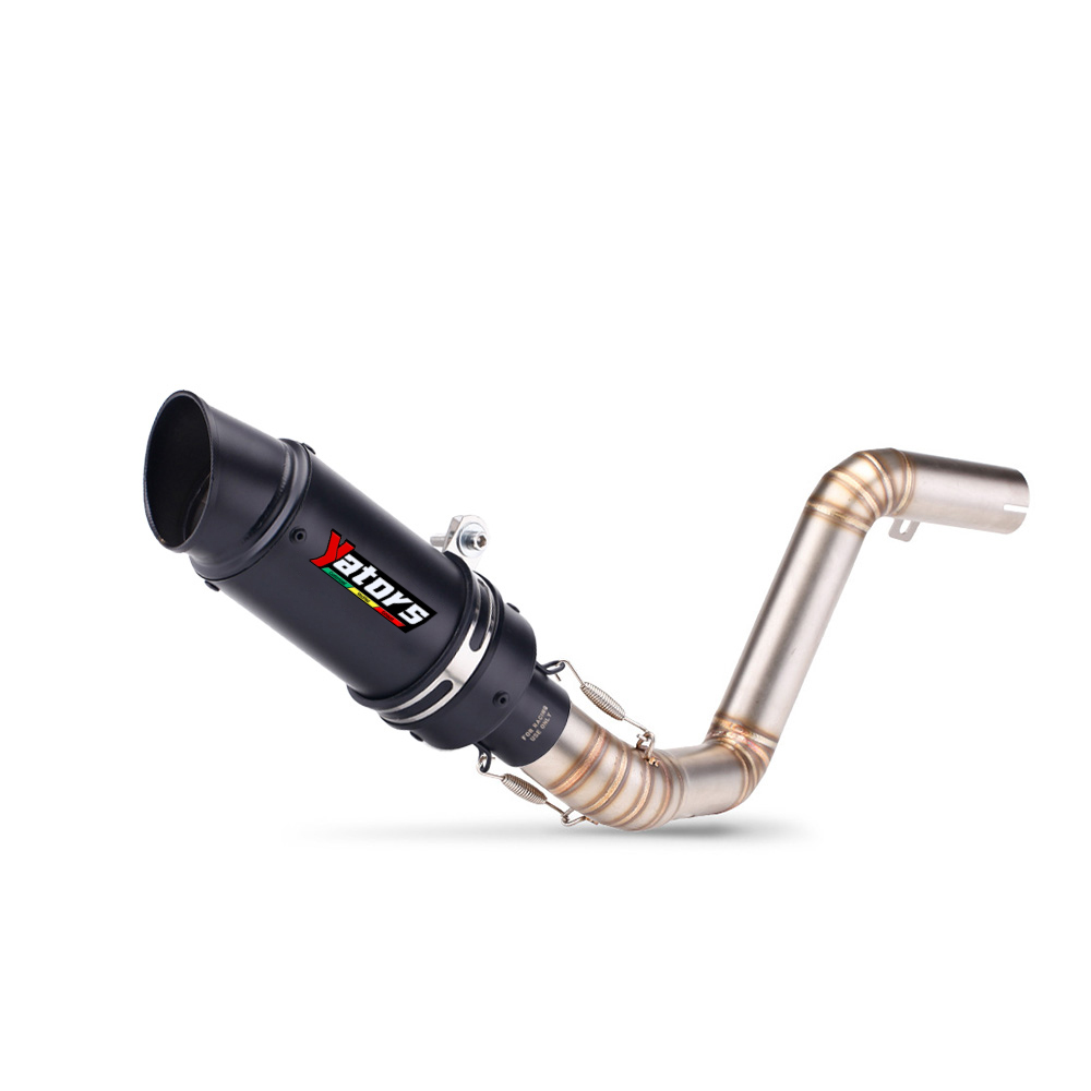 for DUKE 390 200 2012-2017 Modified Exhaust Mid Pipe Black Muffler Slip-on