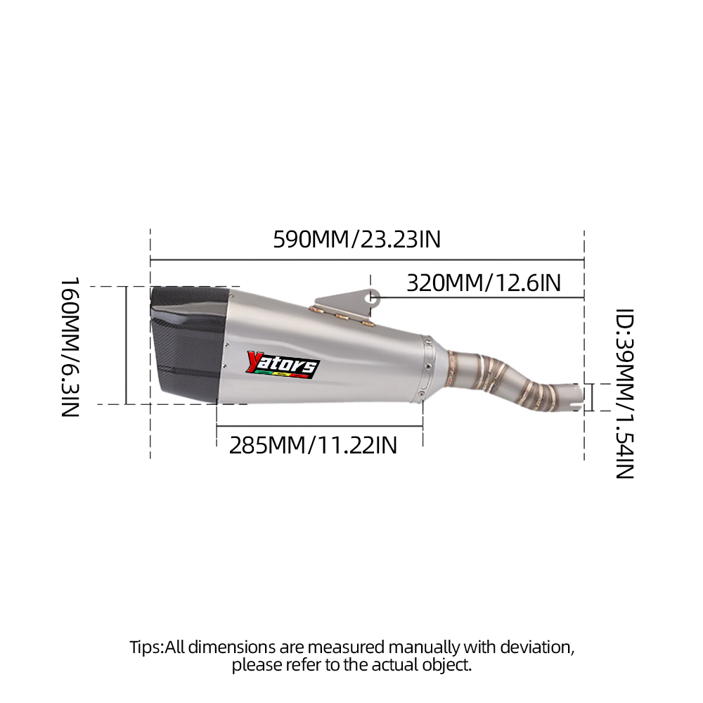 Slip for KYMCO AK550 51mm Muffler Tail Pipe Mid Link Pipe Modified Exhaust Tips - Image 3