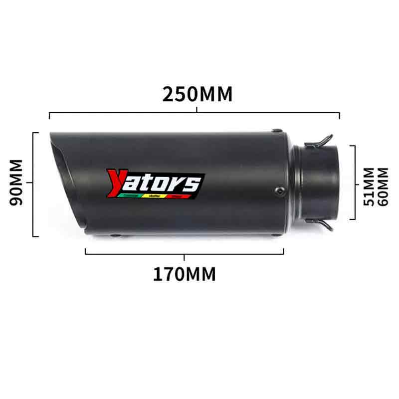 For Yamaha ninja 400 250 R15 R25 R3 ZX6R 10R 51MM Stainless Steel Exhaust Pipe - Image 2