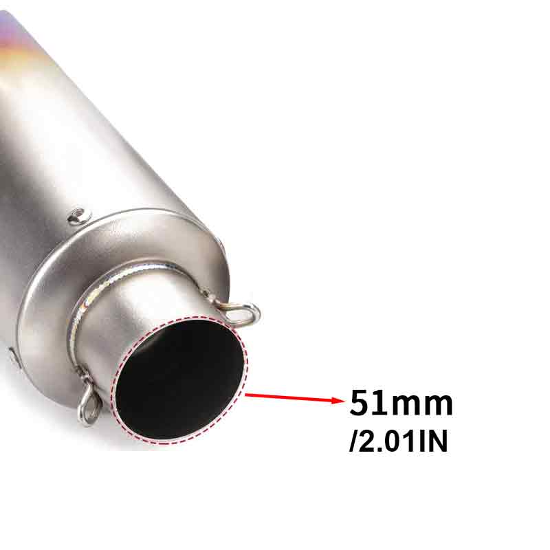 For Yamaha ninja 400 250 ZX6R R3 10R R15 R25 Stainless Steel Exhaust Pipe 51MM - Image 4