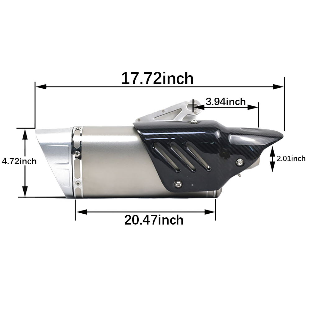 Full System Exhaust Front Pipe Mufflers BLUE For Yamaha YZF R7 MT-07 2021-2023 - Image 4