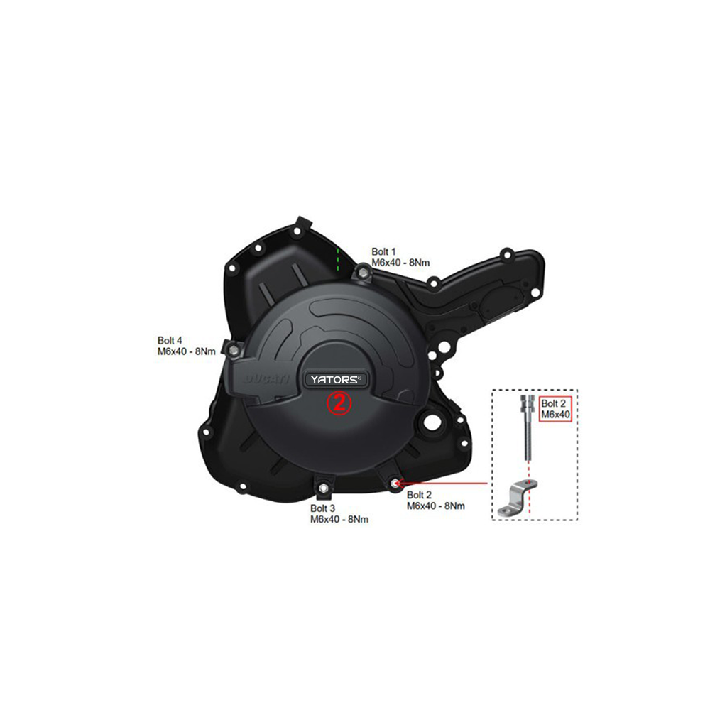 For DUCATI Monster 821 2018-2021 Motorcycle Engine Cover Protector Engine Guard - Image 2