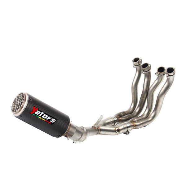 For YAMAHA R1 2015-2023 MT-10 FZ10 Full System Exhaust Front Pipe Carbon Muffler